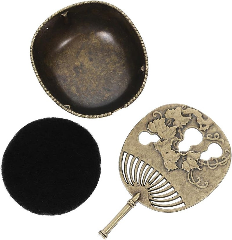 Mini Copper Incense Burner With Lid Vintage Gourd Design For Home Meditation Office Decor - Image 1