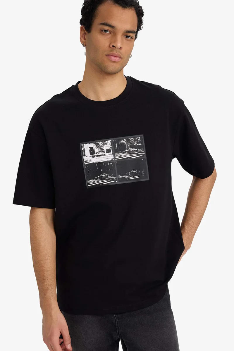 DeFacto Boxy Fit Crew Neck Short Sleeve T-Shirt