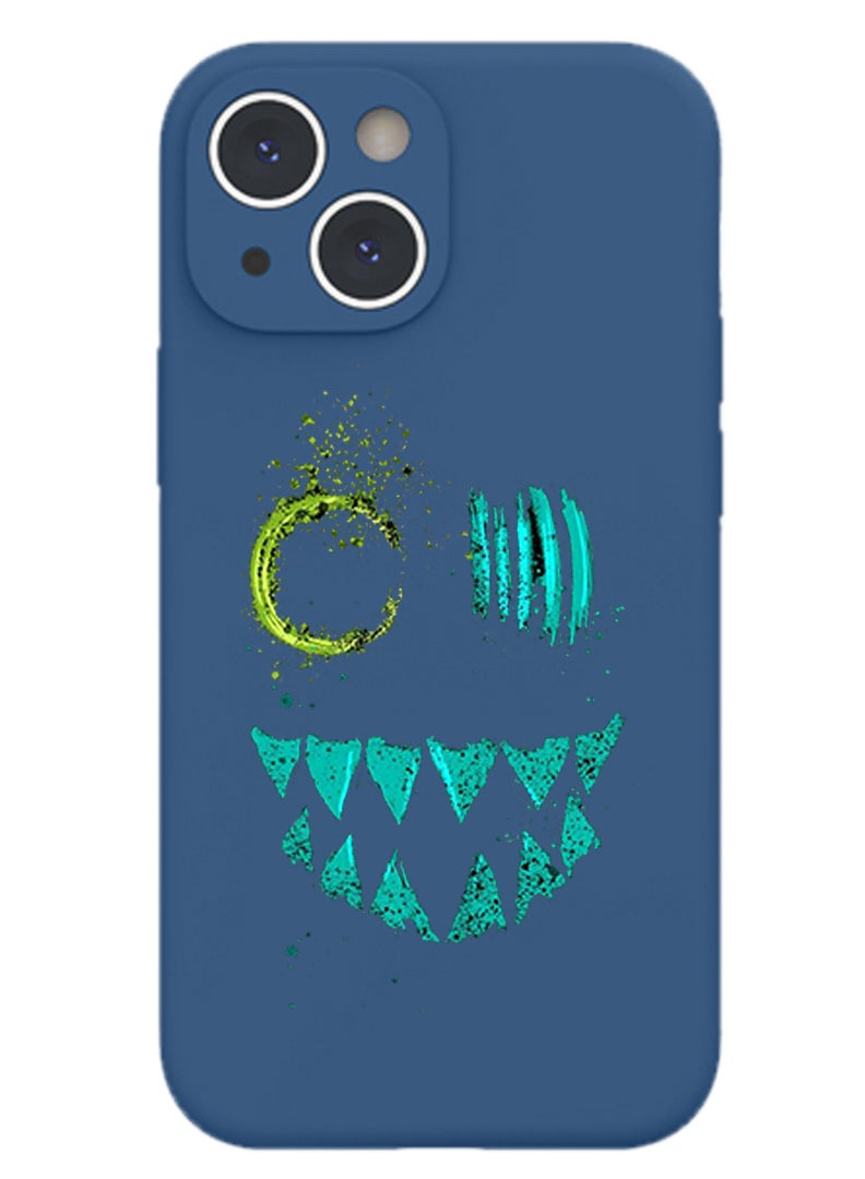 Theodor Protective Slim Fit Case Liquid Silicone Cover with Full Body Protection Anti-Scratch Shockproof Case For iPhone 13 Blue  - Giraffe copy - Image 1