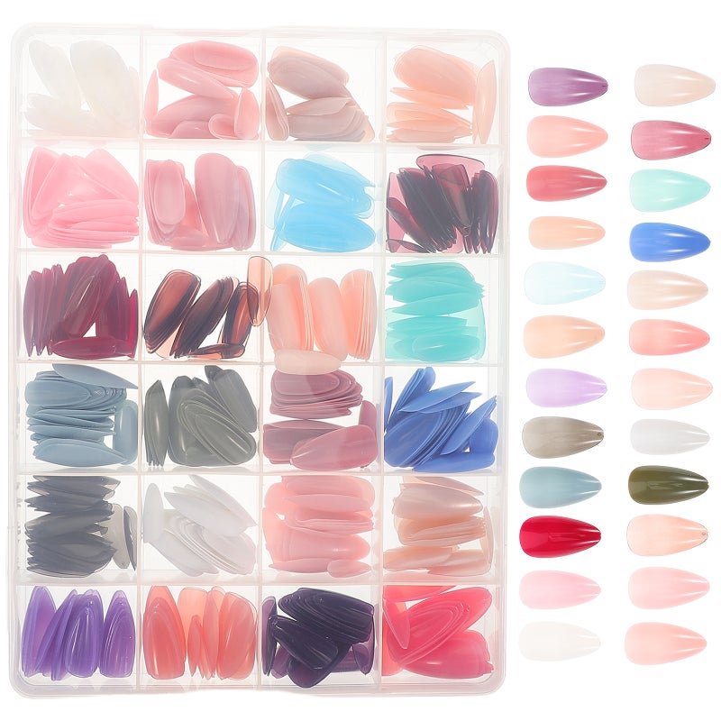 1 Box Women Accessory Artificial Nails Bulks Fake Nails Set Fake Finger Nail Bulks Compact Fake Nails Replaceable Finger Nails Decorative Finger Nails - Image 5