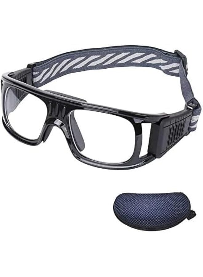 نظارات رياضية للرجال، نظارات واقية من الصدمات والتصادم، عدسات قابلة للاستبدال (أسود) - Image 1