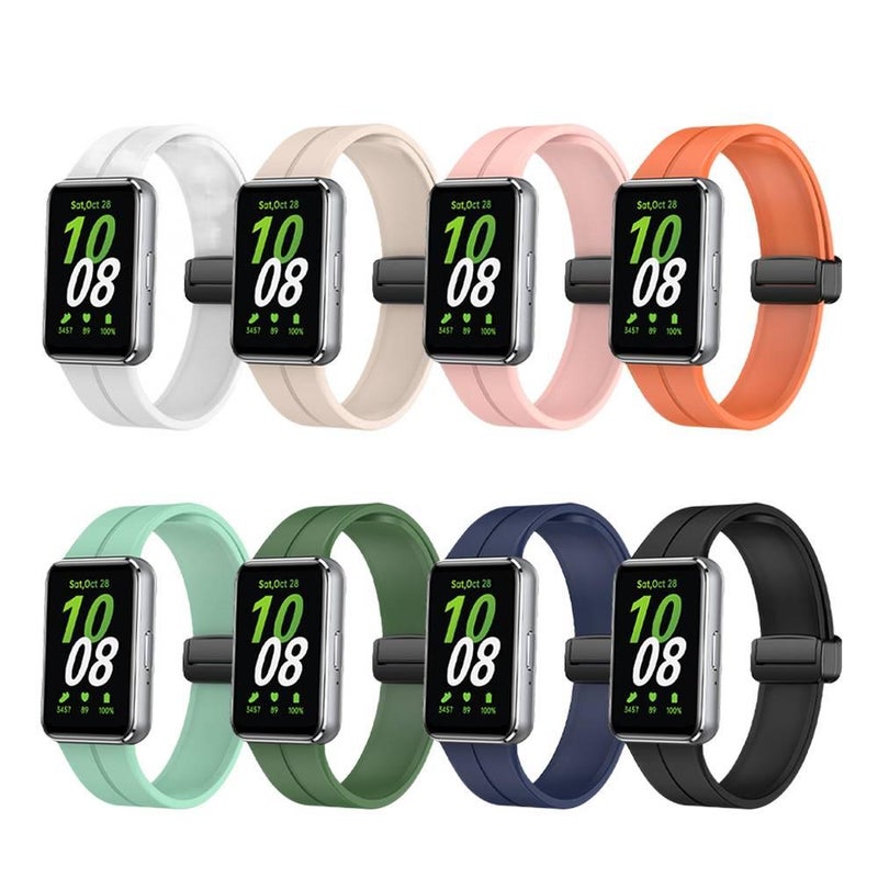 Adjustable Silicone Sport Smartwatch Band Compatible with Samsung Galaxy Watch with Fit Soft Strap and Quick Daily Replacement Blue - Image 2