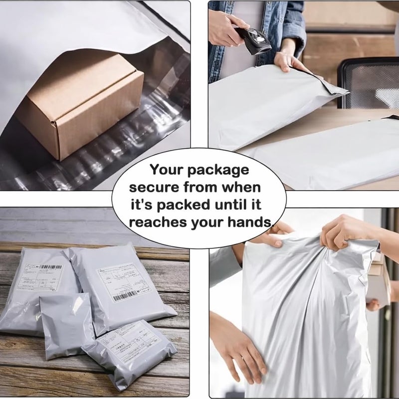 Premium Poly Mailer Shipping Bags with External Transparent Pocket – Waterproof, Tear-Resistant Self-Seal Courier Bags for E-Commerce & Online Sellers (50 PCS, 25 x 17 CM) - Image 5