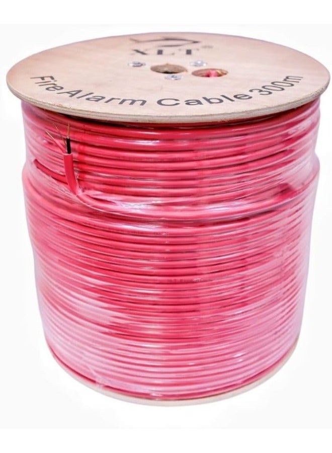 إكس أل تي كابل تحكم إنذار محمي، كابل إنذار بطول 300 متر، نحاس كامل للحريق/الصوت/الأمن - أحمر - Image 2