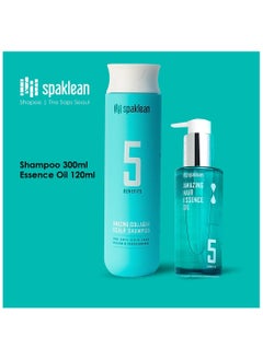 spaklean Amazing Collagen Scalp Shampoo 300ml & Amazing Hair Essence Oil 120ml  - Image 1