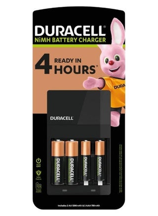 شاحن بطارية عالي السرعة مع شحن سريع لمدة 4 ساعات، وإيقاف تشغيل تلقائي، وحماية أمان، ومؤشر حالة LED، ويتضمن بطاريتين AA 1300 مللي أمبير في الساعة وبطاريتين AAA 750 مللي أمبير في الساعة قابلتين لإعادة الشحن - pzsku/Z8F650061A36637543B7FZ/45/1767809433/b4b6dd13-08e2-459c-ad2b-9e8d1e508330