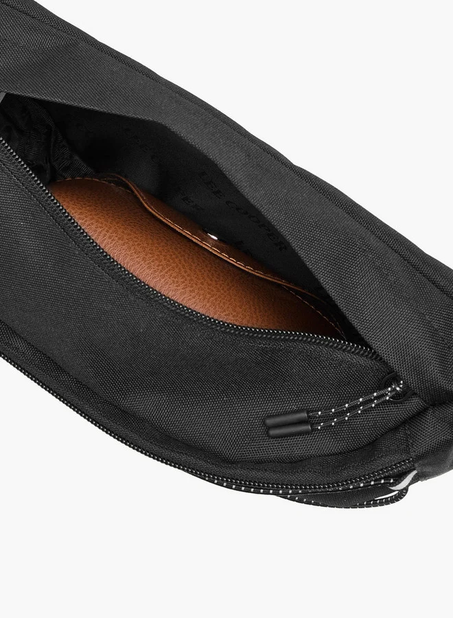 Lee Cooper Men's Logo Applique Waist Bag with Zip Closure