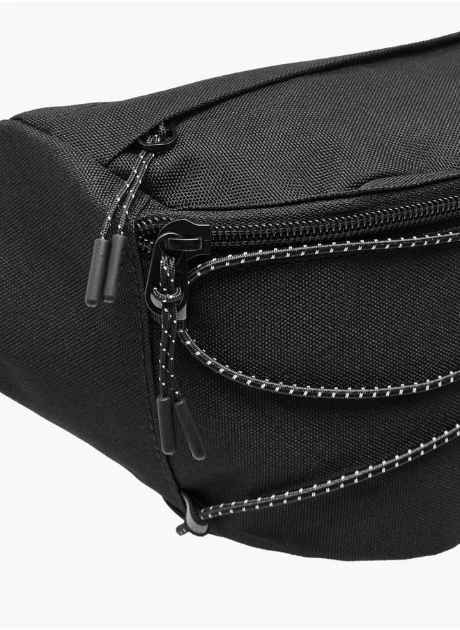 Lee Cooper Men's Logo Applique Waist Bag with Zip Closure