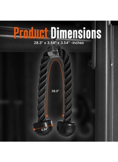 Oasisgalore Triceps Rope Cable Attachment - Machine Pulldown Heavy Duty Coated Nylon Rope , Develops Triceps, Biceps  - Image 3