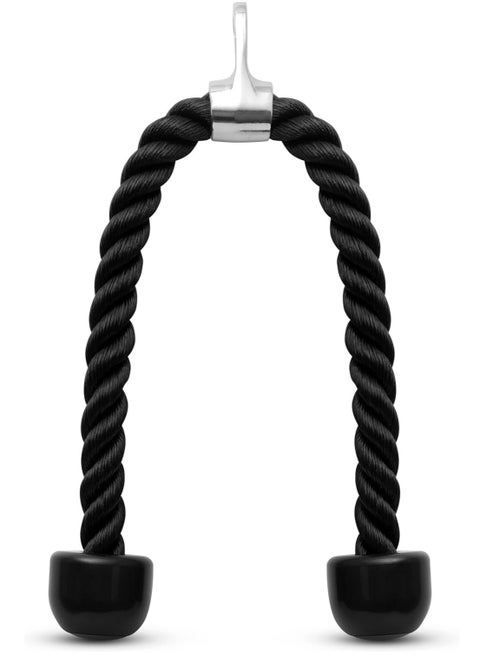 Triceps Rope Cable Attachment - Machine Pulldown Heavy Duty Coated Nylon Rope , Develops Triceps, Biceps