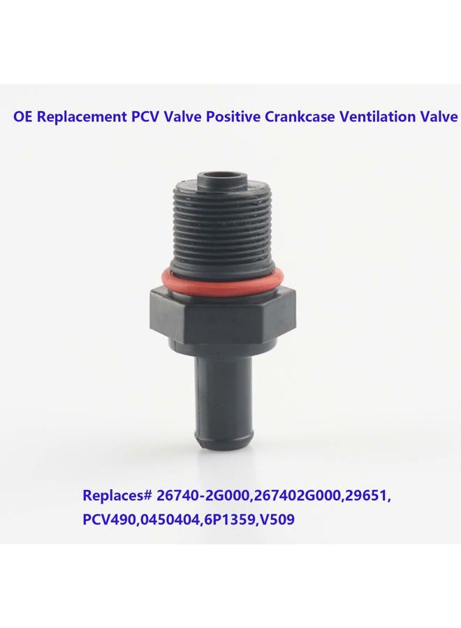 TeileHaus Replacement for Hyundai Kia Exhaust PCV Valve - Elantra, Santa Fe, Sonata, Tucson, Forte, Soul, Sorento - 26740-2G000, 267402G000, 29651, PCV490, 0450404 Positive Crankcase Ventilation Valve - Image 2
