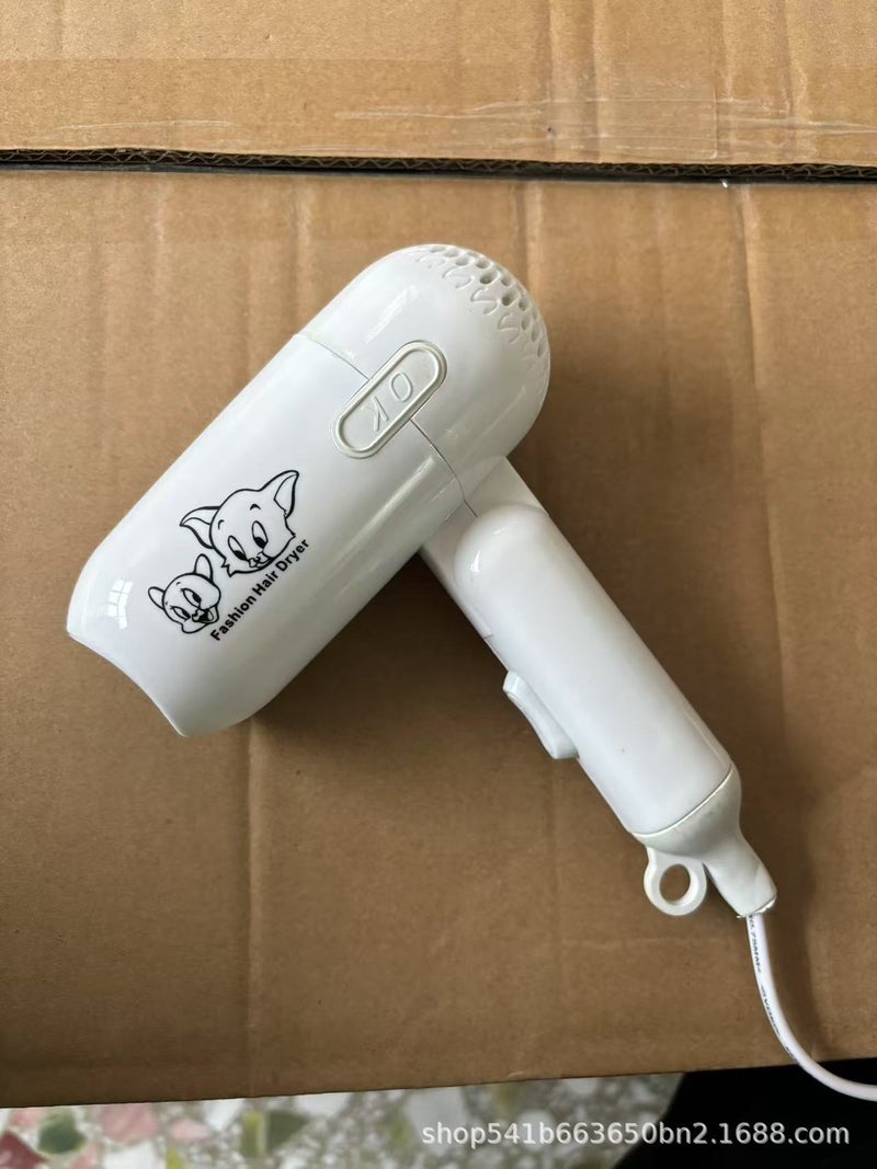 Generic Foldable Mini Hair Dryer for Travel White 