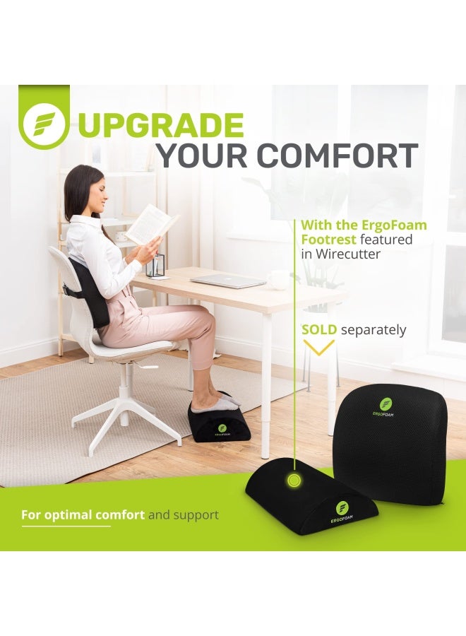 ErgoFoam Ergofoam Lumbar Support Pillow For Chair   Premium Breathable Mesh Back Support For Office Chair   Most Comfortable Lumbar Cushion In The World For Back Pain  - Image 4
