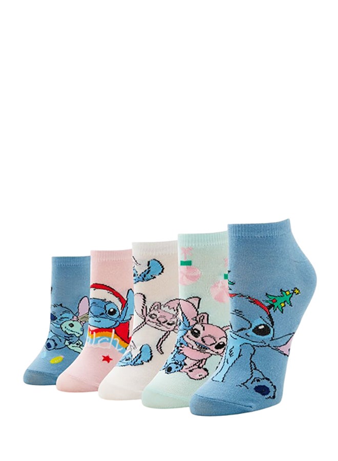 FOREVER 21 Christmas Stitch Ankle Socks Set - 5 pack  - Image 1