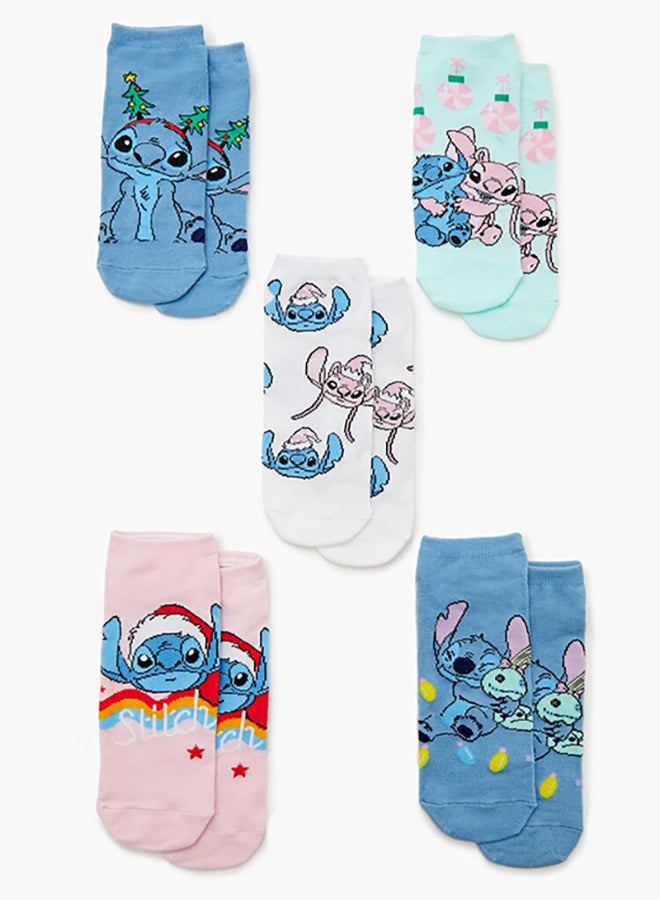 FOREVER 21 Christmas Stitch Ankle Socks Set - 5 pack  - Image 2