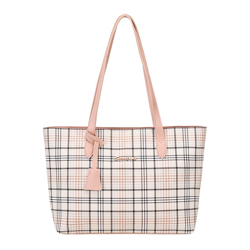 Plaid Print Tote Bag - Image 5