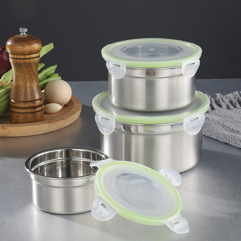304 Stainless Steel Lunch Box 3-Piece Set Large -1000ml 