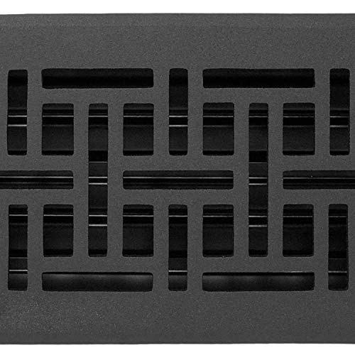 Madelyn Carter Contemporary Vent Cover, Solid Cast Aluminum Interior, Controls Air Flow, 6 x 12 inches (Overall Face: 7.25 x 13.5 inches), Matte Black - Image 4