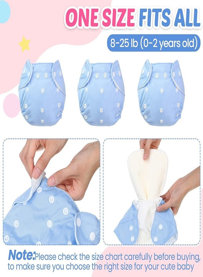Miracle Moms حفاضات قماشية قابلة للغسل وإعادة الاستخدام ومقاومة للماء من Miracle Moms، مقاس واحد يناسب الأطفال من 5 إلى 17 كيلوغرامًا - عبوة من حفاضة قماشية واحدة مع وسادة قطنية عضوية | DPPB35 - Image 3