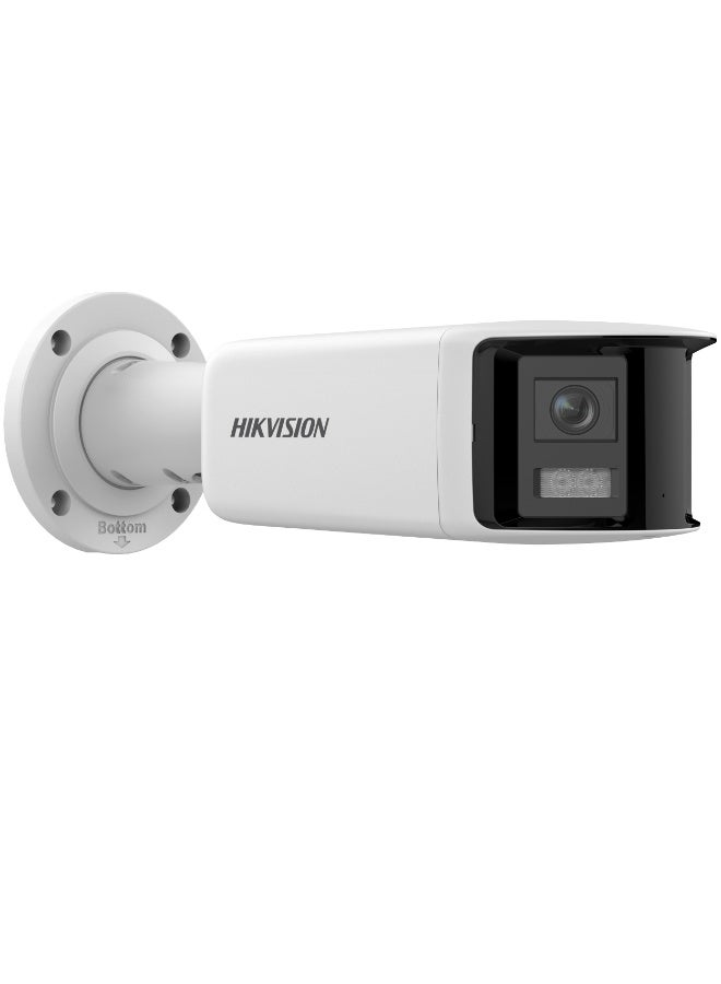 HIKVISION DS-2CD2T47G2P-LSU/SL 4MP Dual-Lens Panoramic IP Camera, 180° Wide View, ColorVu 24/7 Full-Color, AcuSense Human & Vehicle Detection, Built-in Mic, Speaker & Strobe Light, PoE, H.265+, microSD up to 512GB, IP67 Outdoor Bullet Camera - Image 3