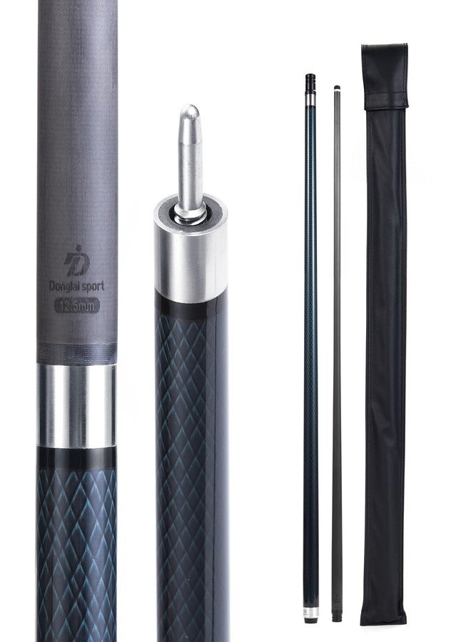 DDonglai Carbon Fiber Pool Cue Stick 58" Billiard Cue Sticks Professional Low Deflection Pool Sticks with Quickly-Release Pin Joint and 12.5mm Tip, Soft Cue Case Inclued - Image 2