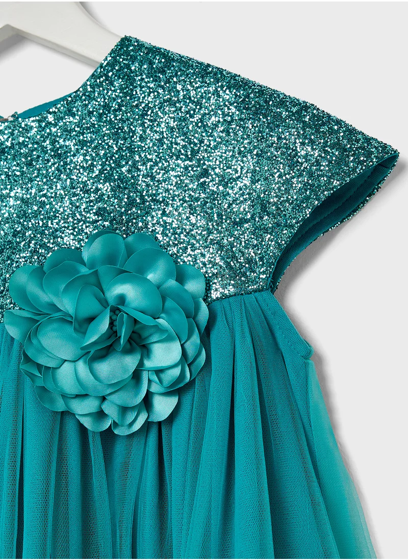 ليتل جولدن ابل Little Sequin Top Dress