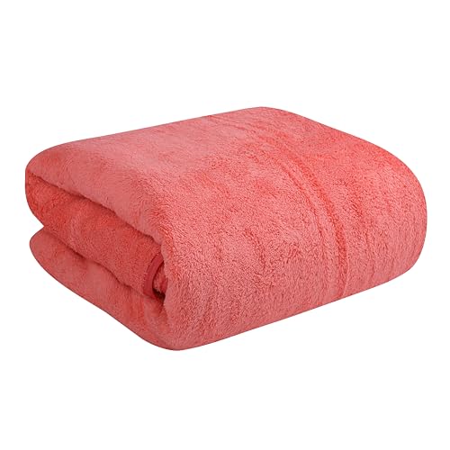 Fezora® Large Bath Towels for Men & Women | Microfiber Bath Towel | Soft, Absorbent, Quick-Dry Towel (Pack of 1, Pink) - Image 1