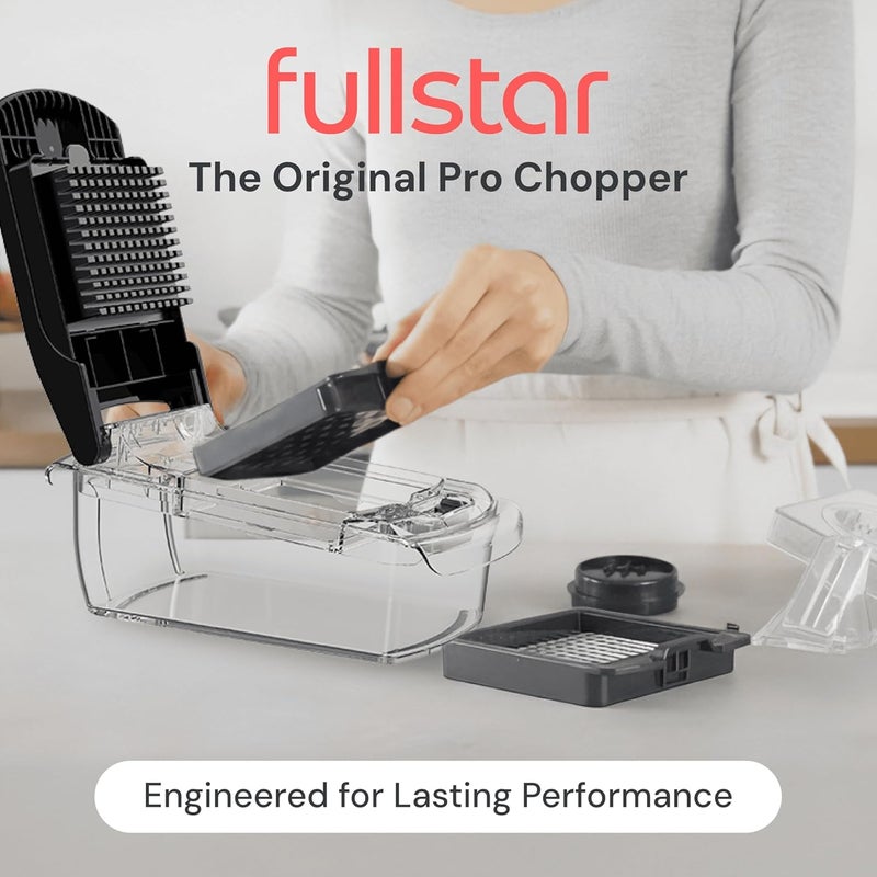 Fullstar Vegetable Chopper - Spiralizer Vegetable Slicer - Onion Chopper with Container - Pro Food Chopper - Slicer Dicer Cutter - (4 in 1, Clear) - Image 2