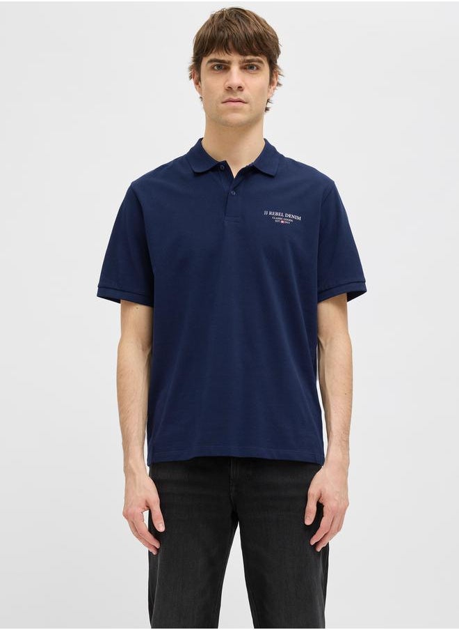JJ Rebel by Jack & Jones JREBJEANS REBEL PRINT POLO SS 