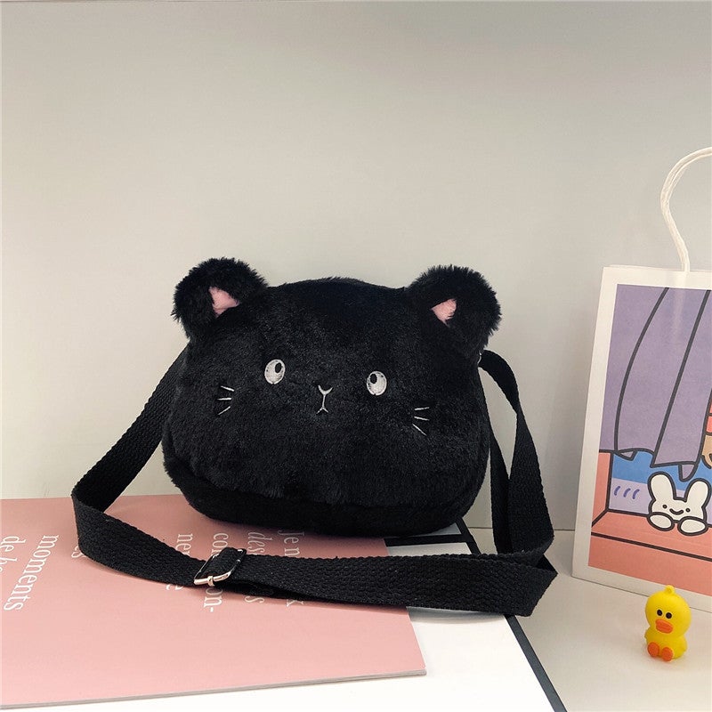 New Cute Plush Kitten Cartoon Children'S Fashion Japanese Soft Girl Shoulder Crossbody Girl Mini Bag - Image 1