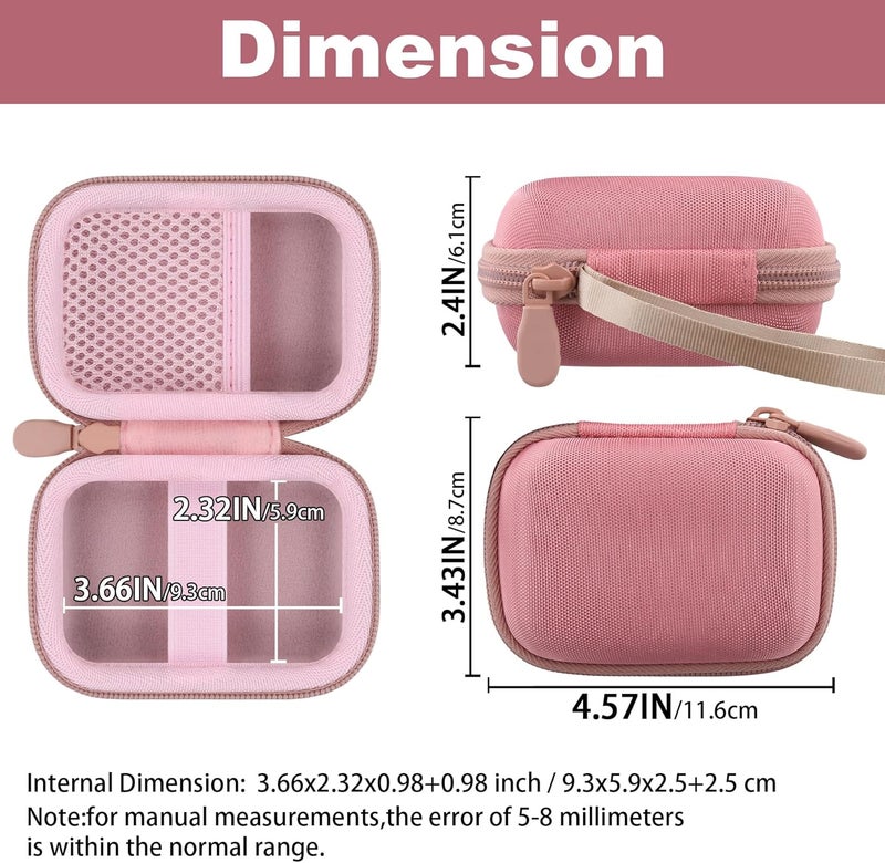Khanka For Anker Nano Power Bank, 10,000 mAh 45 W (A1638) Powerbank Hard Shell Carry Case, Travel Case for Storage for Anker Nano 45 W Max Compact Battery, Bag Only (Pink) - Image 4