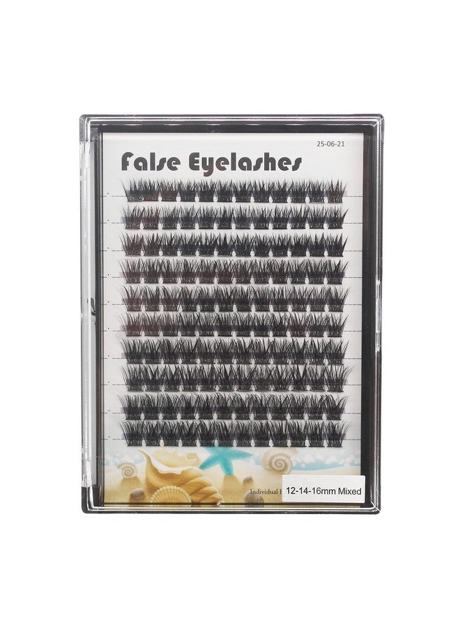Dedila Large Tray 120 Clusters Mixed 10121416Mm;121416Mm ;141618Mm Wide Stem Individual False Eyelashes D Curl Eyelashes Makeup Diy Eye Lashes Extensions (121416Mm) - Image 1