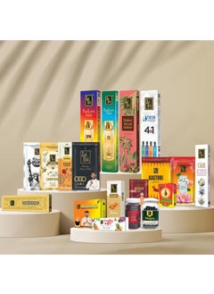 Zed Black Box of Happiness Contains Zed Black Incense Sticks Kit, Agarbatti, Dhoop Cones, Dhoop Sticks, Long Lasting Burning Sambrani Cups, Guggal Cups for Auspicious Festival Gifts  - Image 1