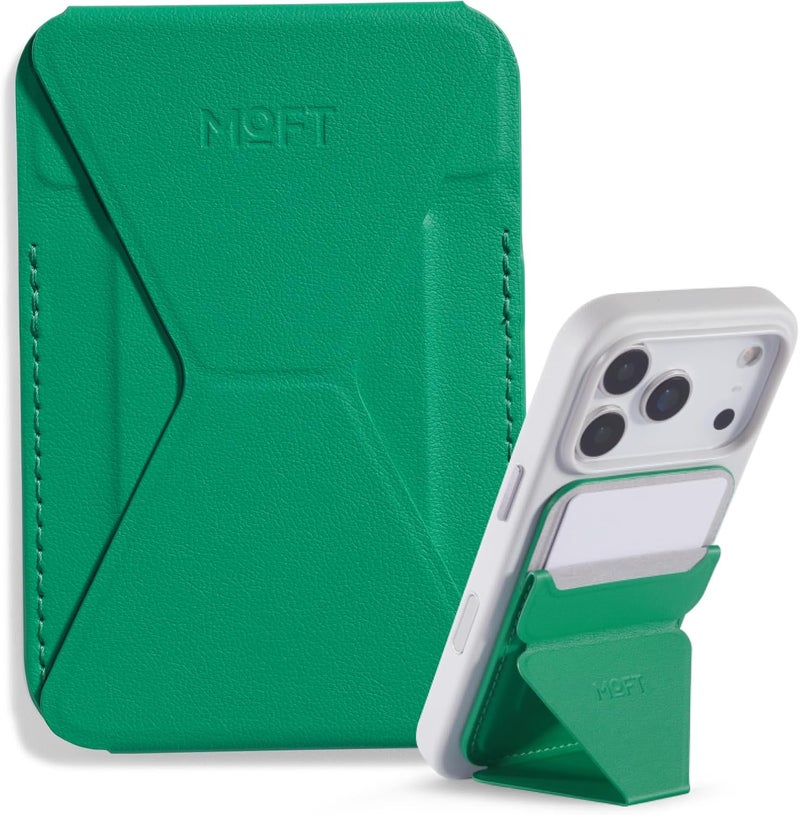 MOFT Magnetic Wallet Stand Compatible with iPhone 17/16/15/14/13/12 Series, Angle Adjustment & Magsafe Compatible MOVAS Phone Stand, Oz Green - Image 1