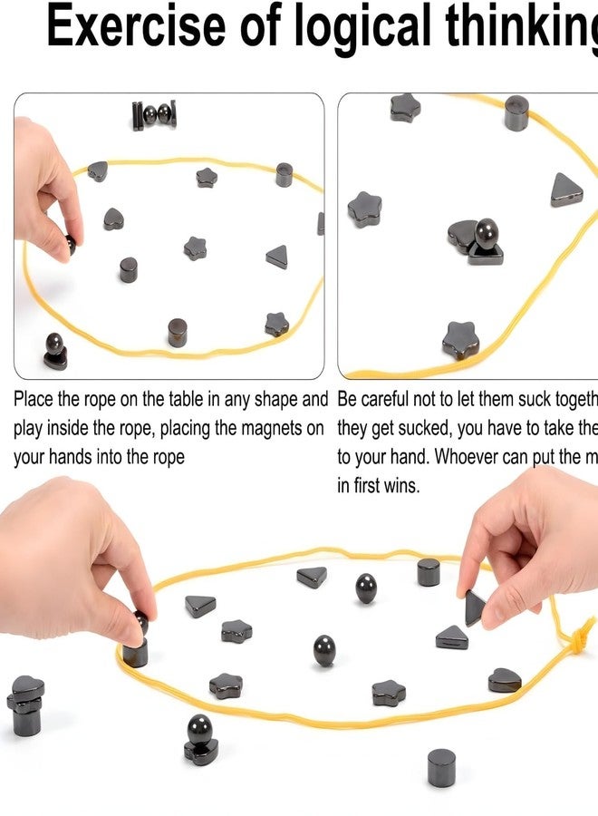Touchcart Magnetic Strategy Board Game 24 Pieces | Fun Family Magnet Game for Kids & Adults | Brain Boosting Logic & Concentration Puzzle | Portable Travel & Party Game - Image 3