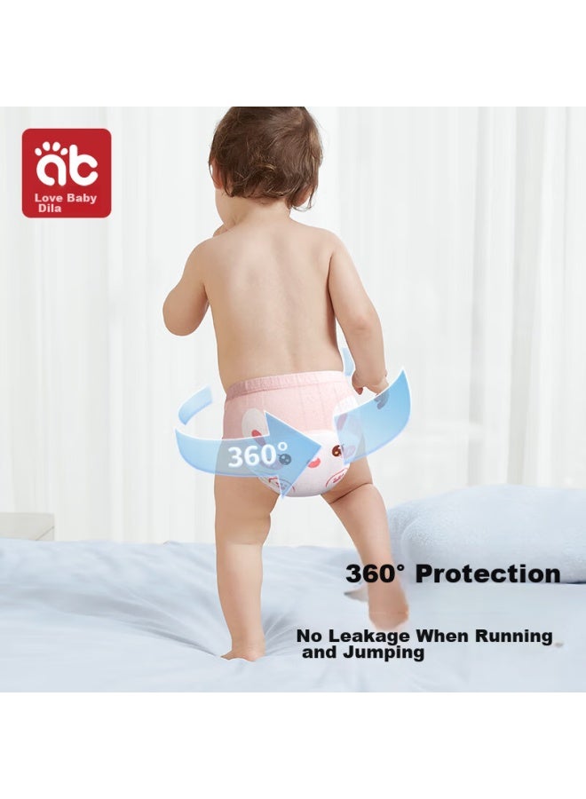 AIBEDILA Aibeidila Baby Diaper Pants, Toilet Training Pants, Washable Antibacterial Waterproof Diaper Underwear For Children, 4-pack Rabbit Design - Image 3