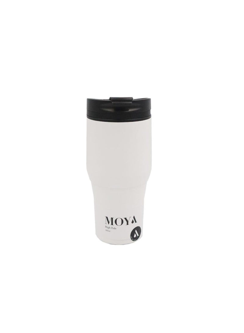 Moya "High Tide" 380ml Travel Coffee Mug Black/White - Image 1