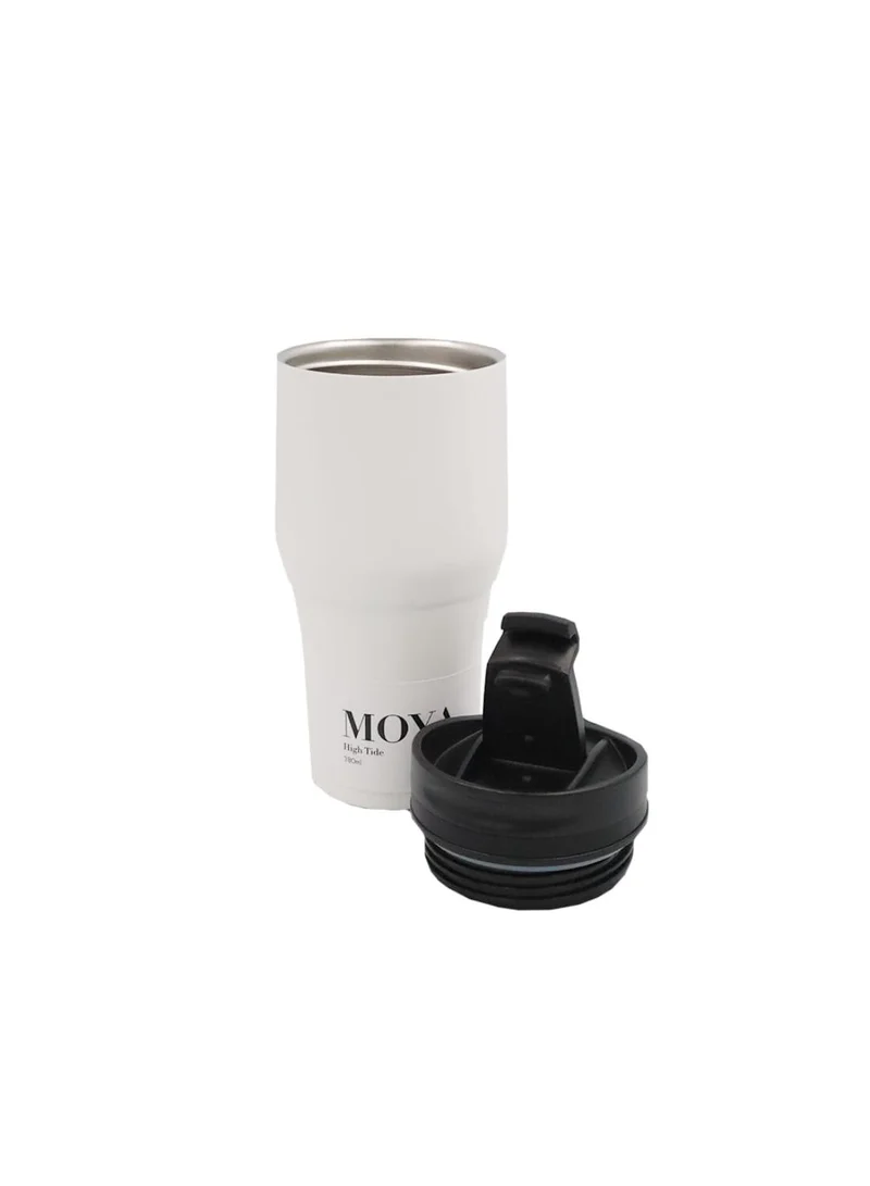 مويا كوب قهوة للسفر Moya "High Tide" 380 مل أسود/أبيض