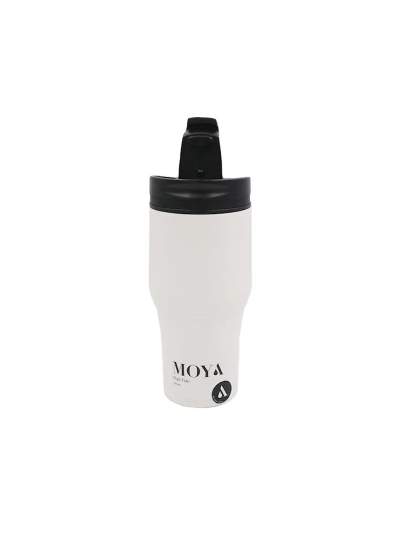 مويا كوب قهوة للسفر Moya "High Tide" 380 مل أسود/أبيض
