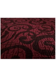 Fabienne 6-Piece Woven Jacquard Stretch Fit Dining Chair Slipcovers Set Maroon  - Image 4