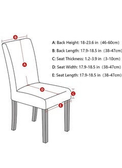 Fabienne 6-Piece Woven Jacquard Stretch Fit Dining Chair Slipcovers Set Maroon  - Image 2