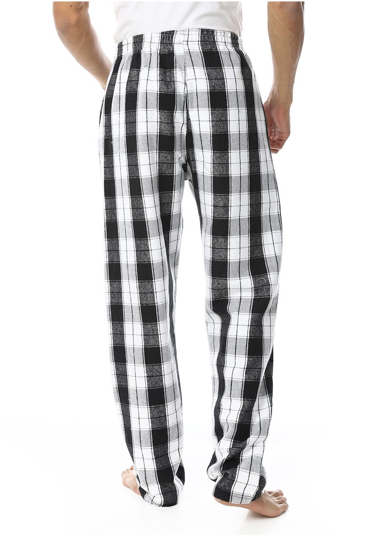 Plaid Pattern Elastic Waist Pajama Bottom _ Black & White - pzsku/Z8F65E2AF2ECEC1678D91Z/45/_/1735217810/66df8770-0679-4528-8832-1b6ddb7b5cee