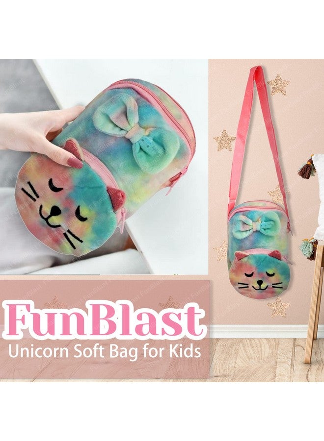 FunBlast Sling Bag for Girls - Unicorn Side Purse for Girls, Cute Mini Coin Pouch for Girls, Fancy Bags for Kids, Soft Bags for Girls with Adjustable Straps (1 Pcs; Random Print) - Image 3