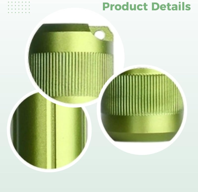 3 Pcs CNC Metal Waterproof Jar for Outdoor Survival Gear, Pill Bottle with Keychain, Full Metal Shell, Threaded Joint & Rubber Loop Seal, Black, Orange, Green - Image 2