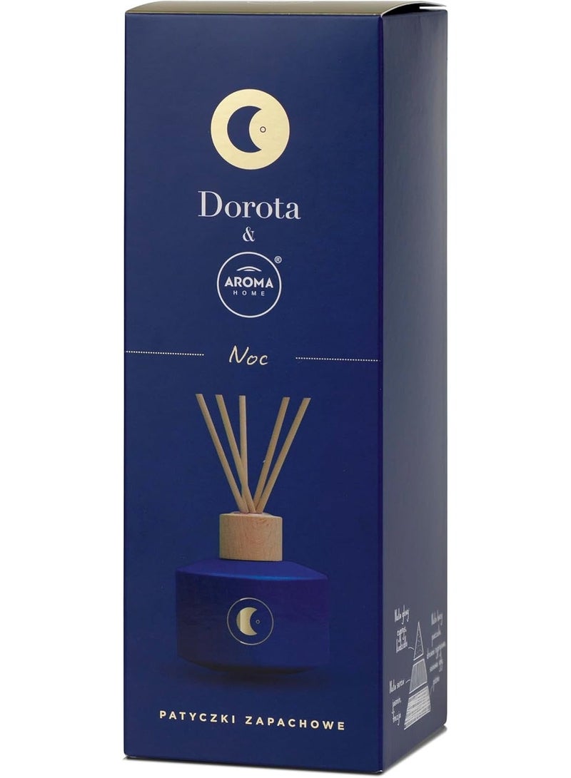 Aroma Home Dorota Night Reed Diffuser, 100ml, Musk Amber Jasmine Fragrance, Navy Blue, Made in Poland - Image 2