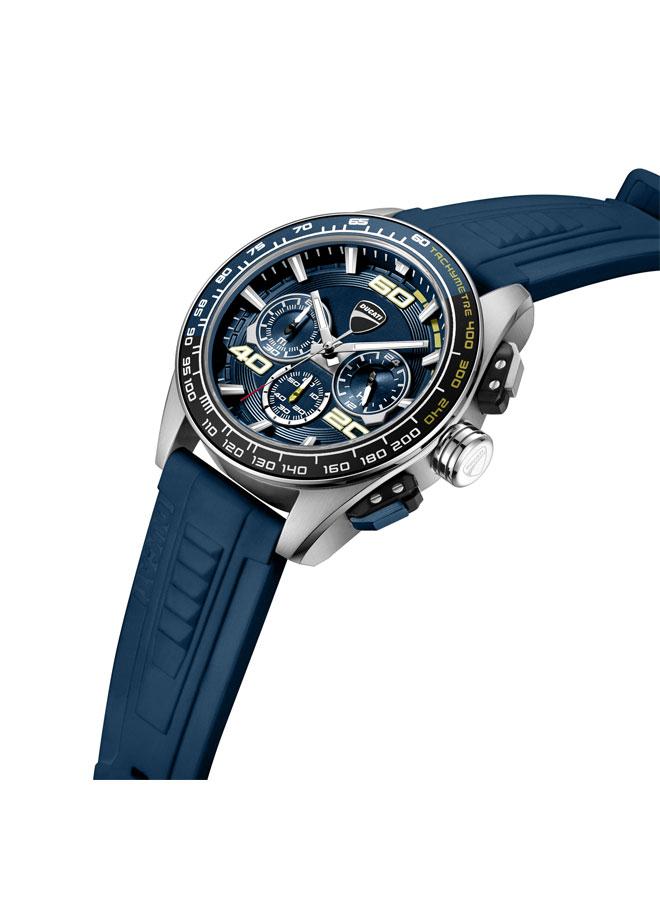 Ducati DT011 Blue Dial Blue Silicone Strap Chronograph Watch for Men - 44mm - Image 2