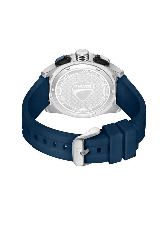 Ducati DT011 Blue Dial Blue Silicone Strap Chronograph Watch for Men - 44mm - Image 3