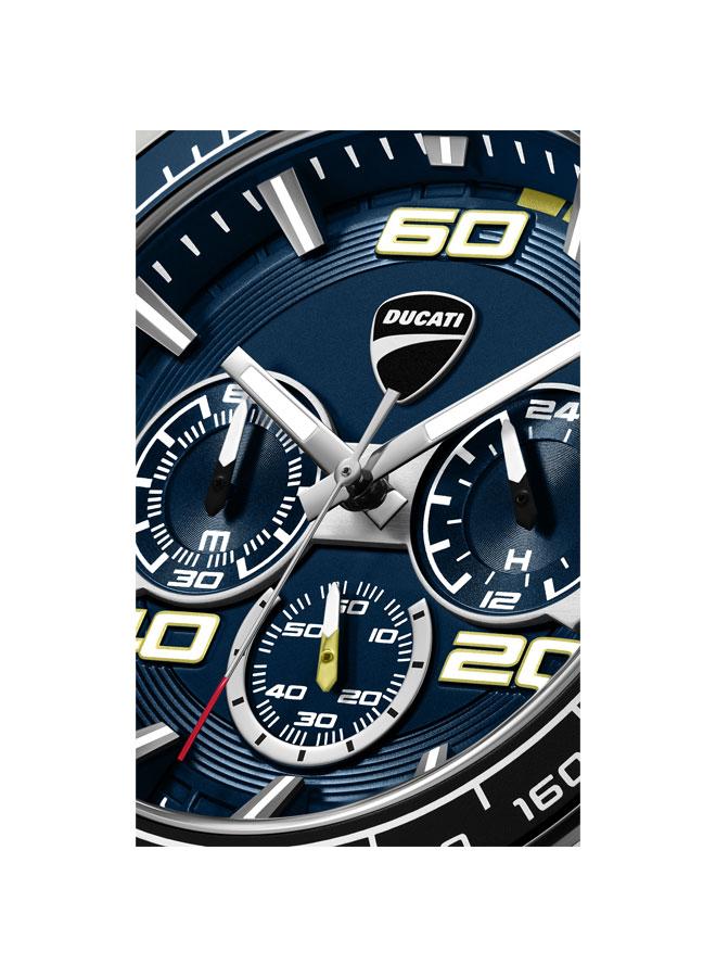 Ducati DT011 Blue Dial Blue Silicone Strap Chronograph Watch for Men - 44mm - Image 4