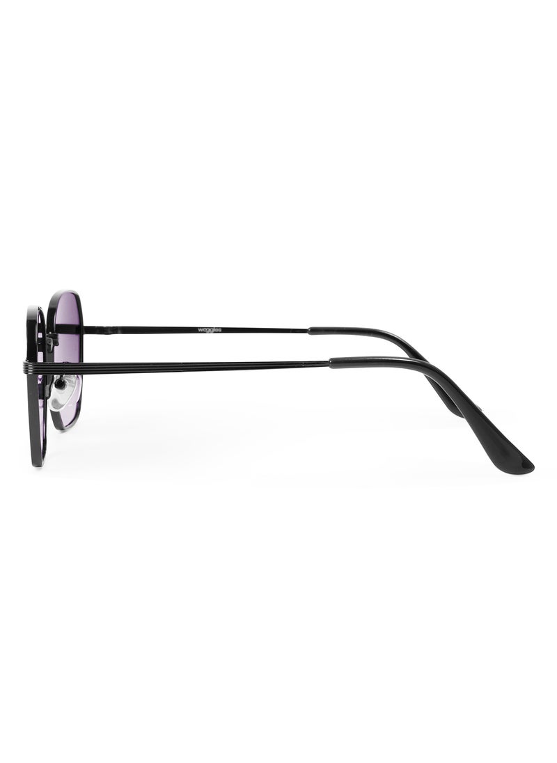 Woggles UV- Protected  Gradient Black Hexagonal Sunglasses  - Image 5