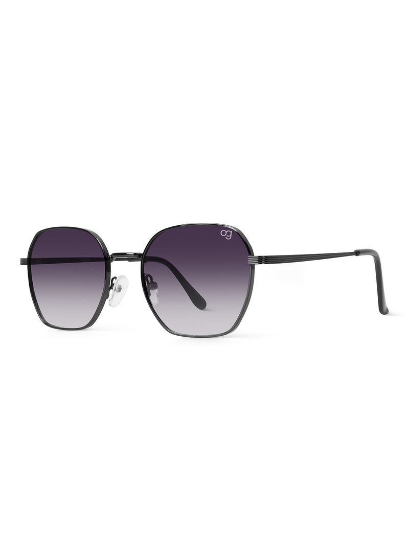 Woggles UV- Protected  Gradient Black Hexagonal Sunglasses  - Image 4